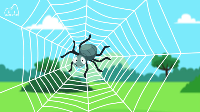 小蜘蛛织网儿童背景图图片