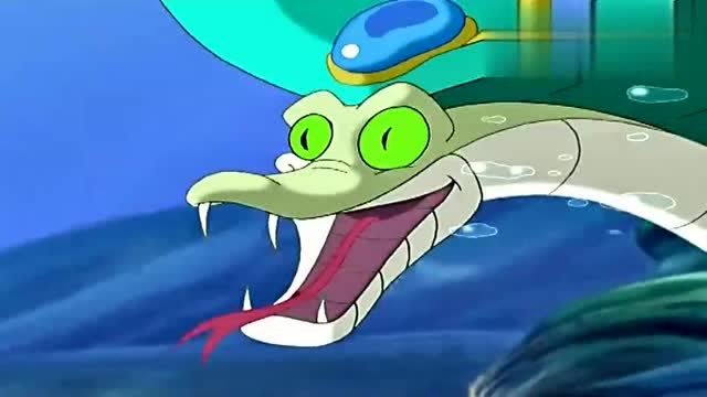 小鲤鱼历险记:赖皮蛇被一只刺豚追着跑,气的它自己打自己的脸