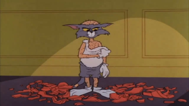 猫和老鼠:杰瑞喝了隐身水,将汤姆剪成了秃顶,太逗了!