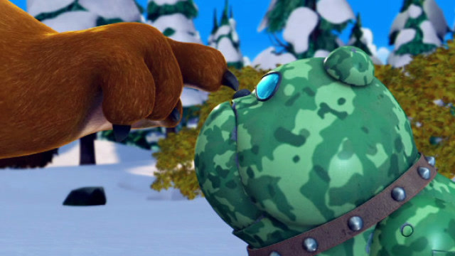 熊出没:熊二与机器狗,一言不合就掐架好逗