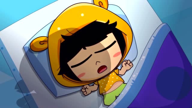 开心宝贝:小宅睡衣好可爱,甜心超人去帮他盖被子