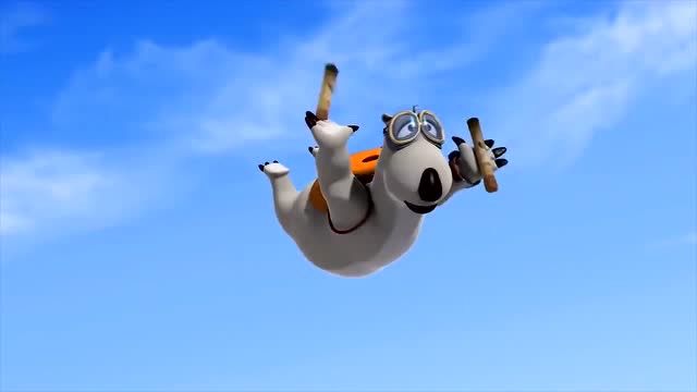 倒霉熊 :倒霉熊去跳伞,在空中还跟没事人一样的