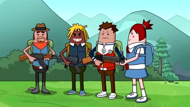 绝地求生动画:霸哥四人干了件超缺德的坏事,报应来了被天雷轰!