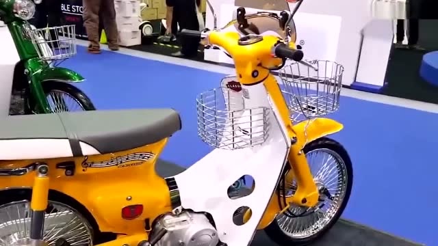 国产宗申海外品牌生产的幼兽cub 110摩托展示!