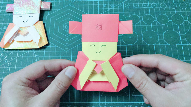 2019新年财神到啦,手工折纸财神爷,祝愿大家新年发大财