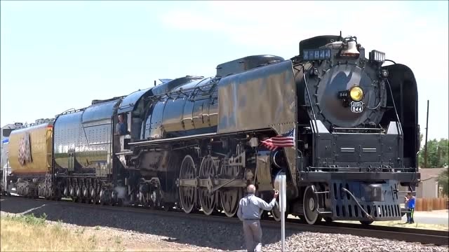 铁路运输4k 联合太平洋844号 抵达丹佛市