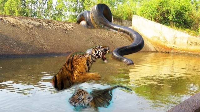 巨蟒缠住了一只老虎,到底谁更厉害?