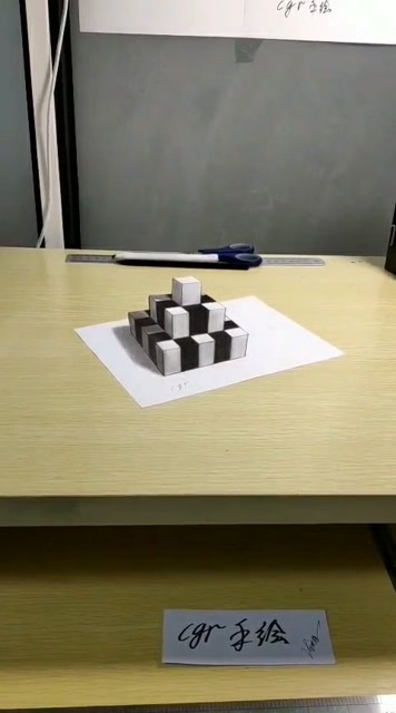 这种方块应该是立体画里面,最简单的吧.