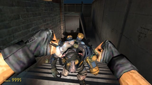 半条命2:挑战用拳头打cf生化模式,一拳一只小僵尸真爽