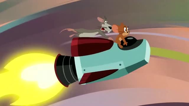 新猫和老鼠 杰瑞和拿破仑骑上了汤姆的火箭