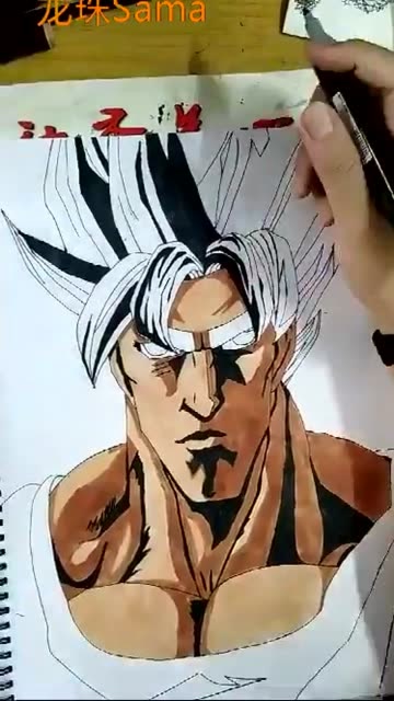 用北斗神拳的画风画孙悟空