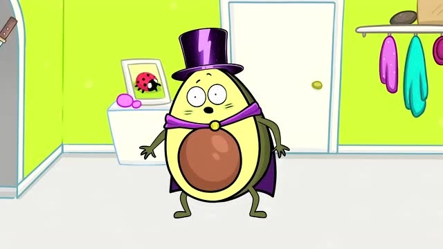 鳄梨动画:鳄梨先生玩飞刀绝技,鳄梨女士变魔术师