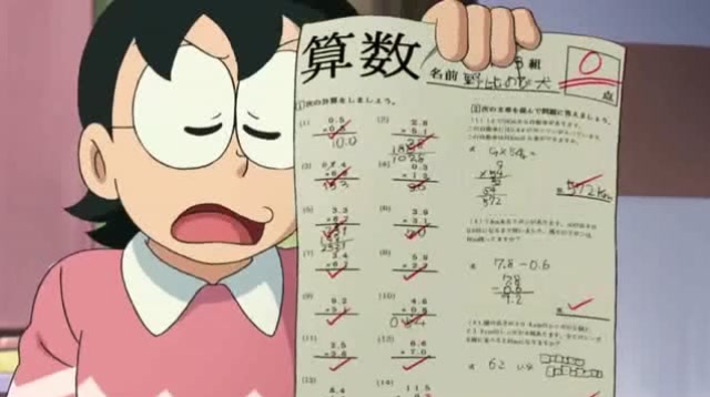 大雄考零分就算了试卷后画的一幅画让妈妈彻底暴走了