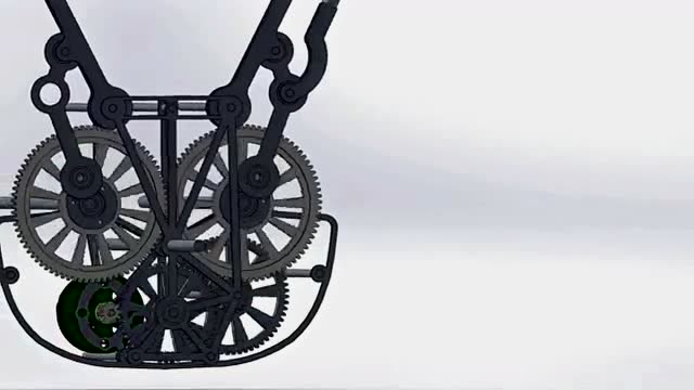 可以像鸟类翅膀一样的机械构造,运行原理很直观!