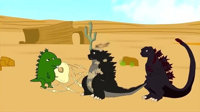 《怪兽恐龙王国》 恐龙兄弟在打架,小青龙把鲨鱼吃了,只剩下骨头!