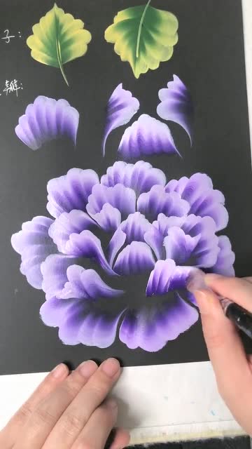 排笔彩绘基础笔法彩绘丙烯手绘排笔基础入门手艺人