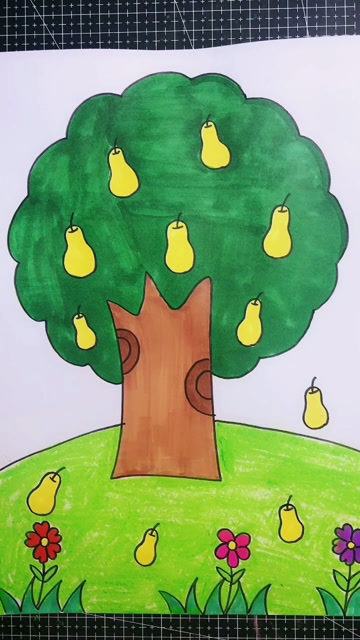梨树画法简笔画图片
