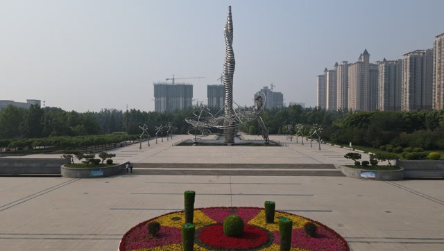 航拍石家庄火炬广场,有点曝光,尽情谅解