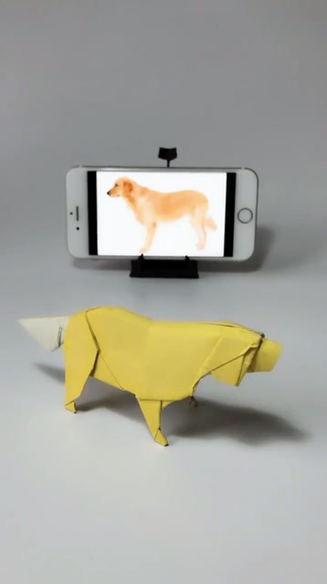 折纸金毛犬,喜欢吗