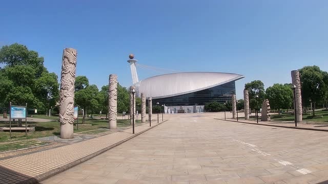 游玩九江白水湖公园 你看看这个主体建筑像什么?我觉得像甲壳虫