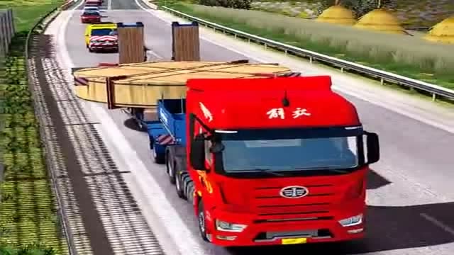 模拟驾驶大货车跑长途送货路况太真实了货车司机不容易