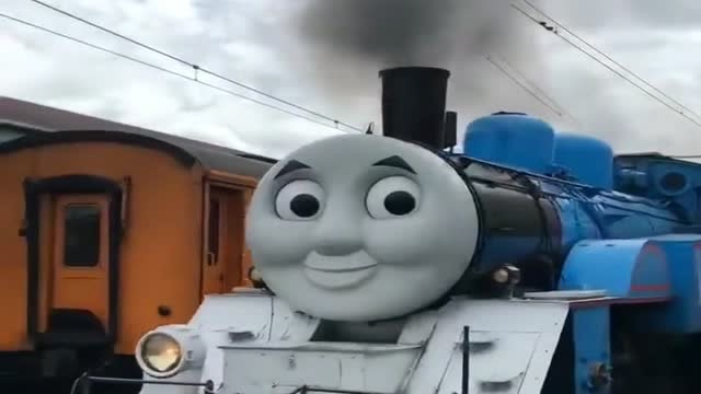 第一次见,现实中真的有托马斯火车呀,是专门给小孩子乘坐的吗?