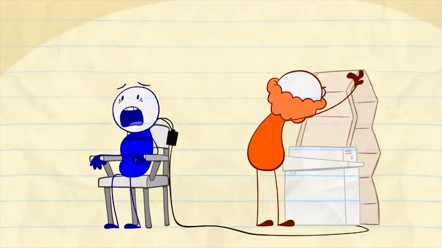 搞笑铅笔画小人:铅笔人的后遗症!