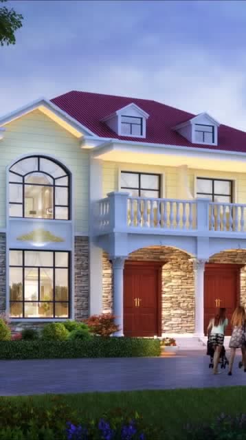 小户型兄弟双拼别墅,花一样的钱可以建两栋!