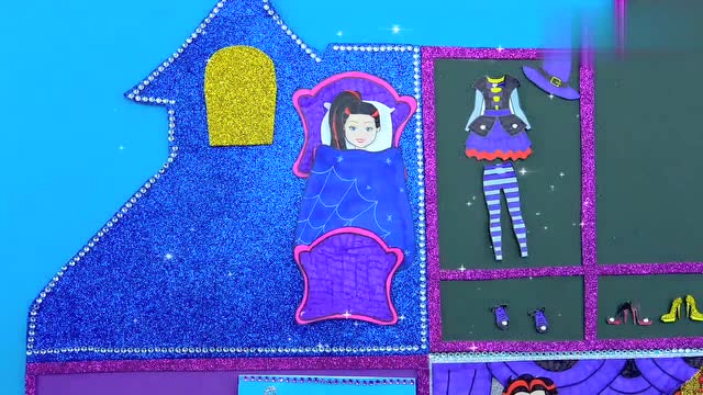 创意纸手工给城堡里的纸娃娃一家创意装扮简单好玩小朋友喜欢