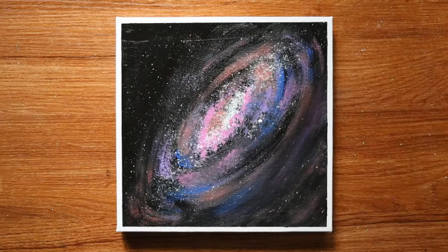 手工绘画教程,笔尖上银河系的画法!