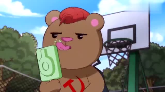 那兔:鹰酱毛熊互相对峙,有架不敢打,吃雪糕表示开始冷战