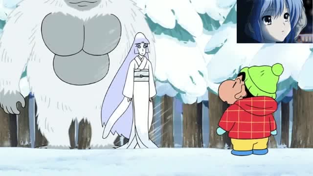 蜡笔小新:小新撮合了一对情侣,没想到他们是雪女和雪男