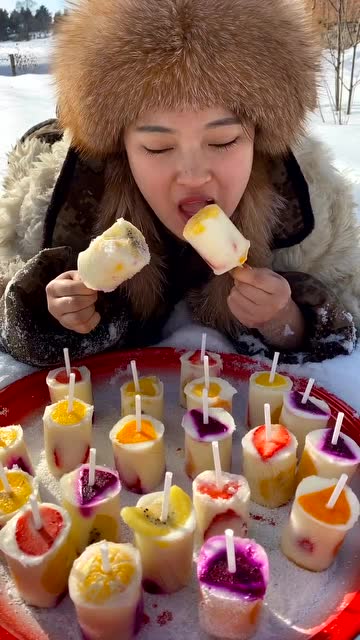 冰天雪地吃雪糕