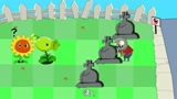 植物大战僵尸搞笑动画：小僵尸利用墓碑接近植物