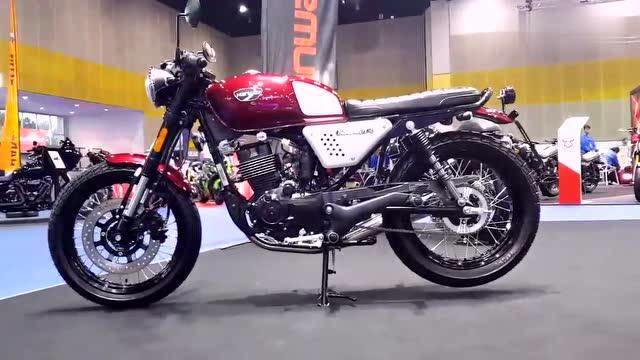 国产汉威blackcafe150复古摩托车看着太有感觉了