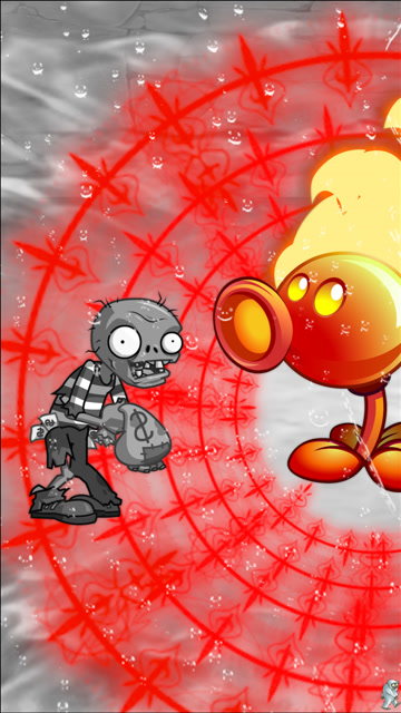 火焰豌豆投靠僵尸,把豌豆射手抓起来了