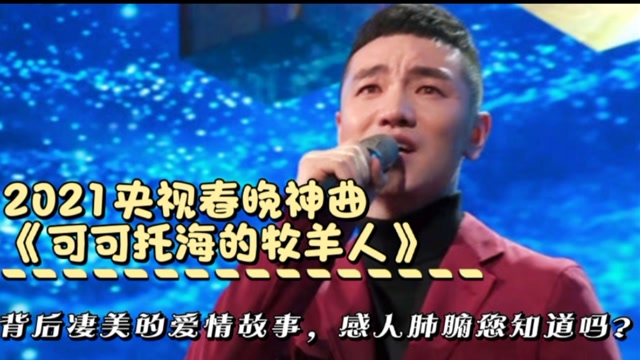 2021央视春晚神曲可可托海的牧羊人感人肺腑的故事听哭多少人
