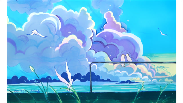 [入门进阶]   马克笔还原二次元天空