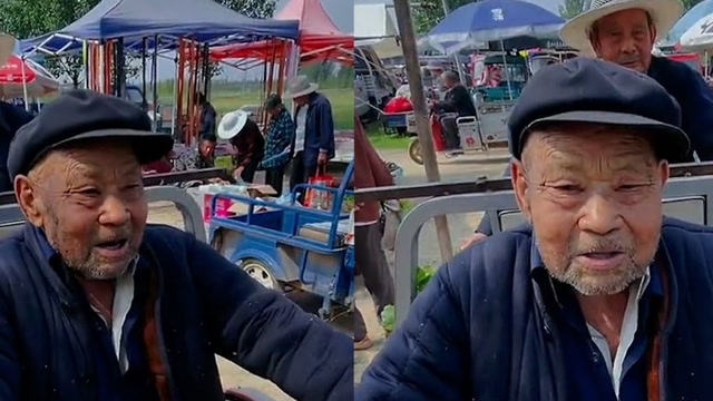 91歲爺爺帶93歲哥哥騎車趕集,自豪介紹:這是俺哥,俺親哥