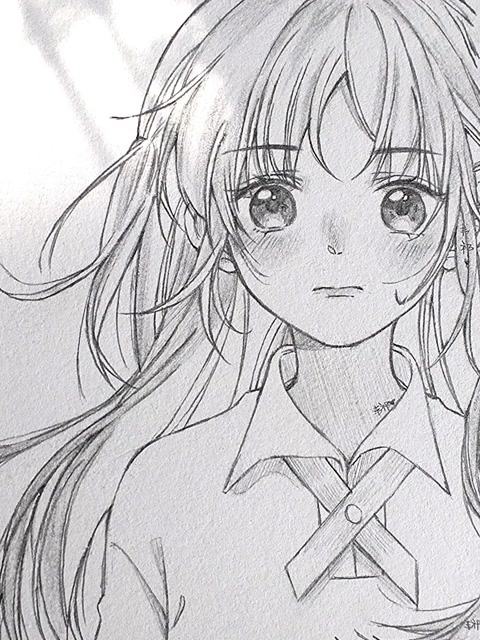 桑稚 临摹自漫画《偷偷藏不住》
