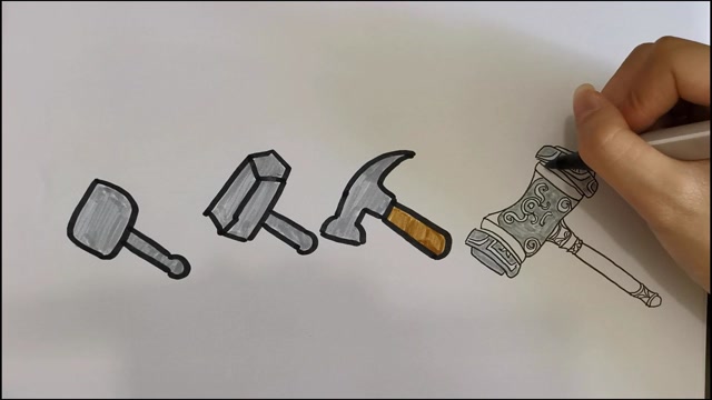 不同段位的人画的昊天锤