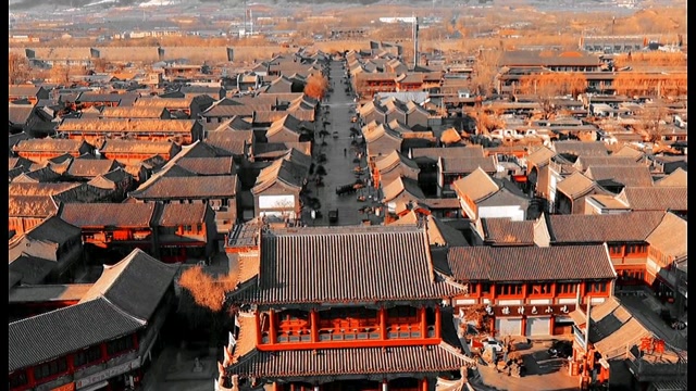 航拍秦皇岛山海关古城