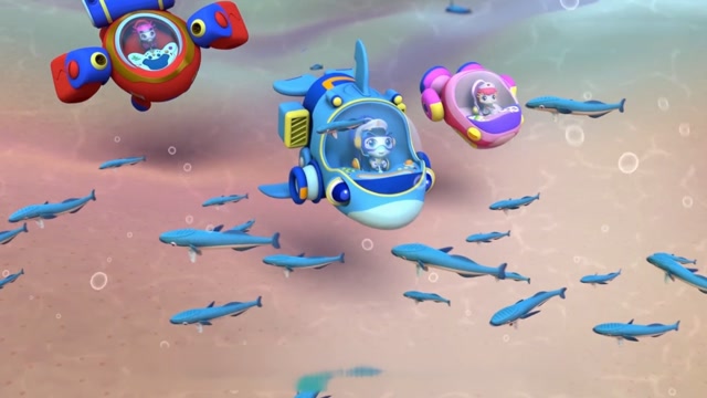 汪汪看动画  海豚帮帮号驾驶机车带你遨游大海,认识丰富多彩的海洋