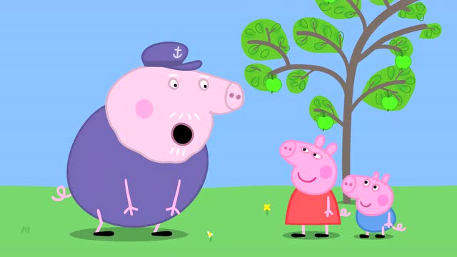 小猪佩奇第3季:佩奇乔治观看猪爷爷种的胡萝卜