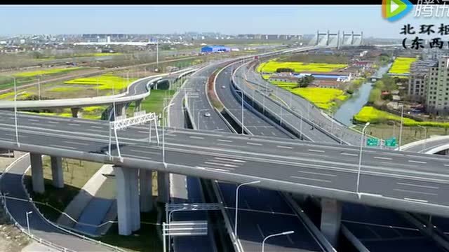盐城市内环高架快速路网工程范公路一期航拍