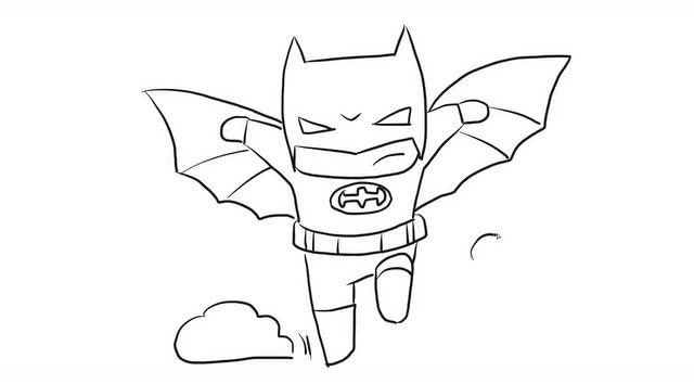 蝙蝠侠简笔画q版图片