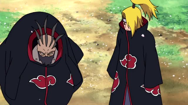 蝎和迪达拉负责调查音忍村的秘密,鼬和鬼鲛潜回木叶