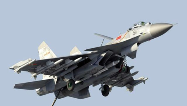 中国歼15再次曝光一反舰大杀器!歼-15挂载实弹起飞并打靶