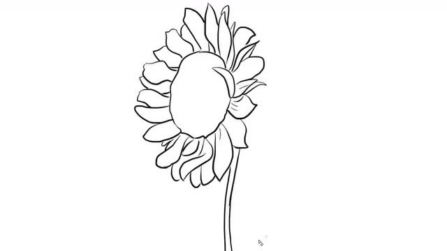 向阳向日葵儿童亲子简笔画 宝宝轻松学画画