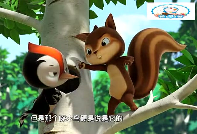 萌鸡小队:桦树只有一个房子给谁那?松鼠还是啄木鸟?